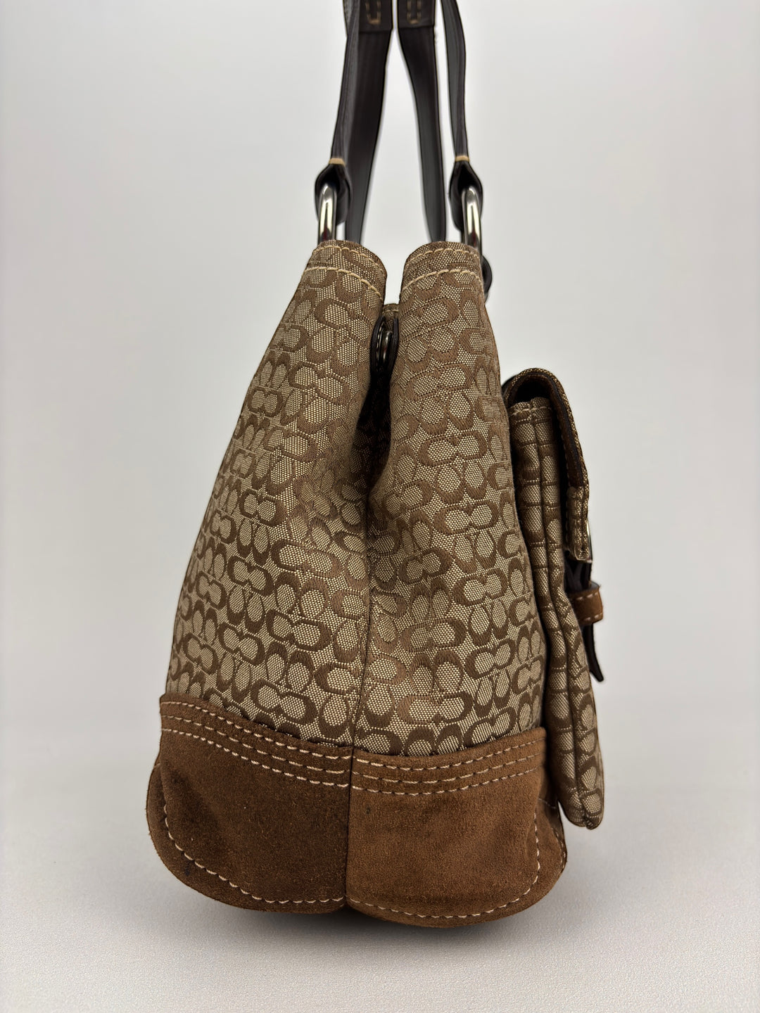 Coach Signature Buckle Soho Multi Pocket Tote / Shoulder-Bag