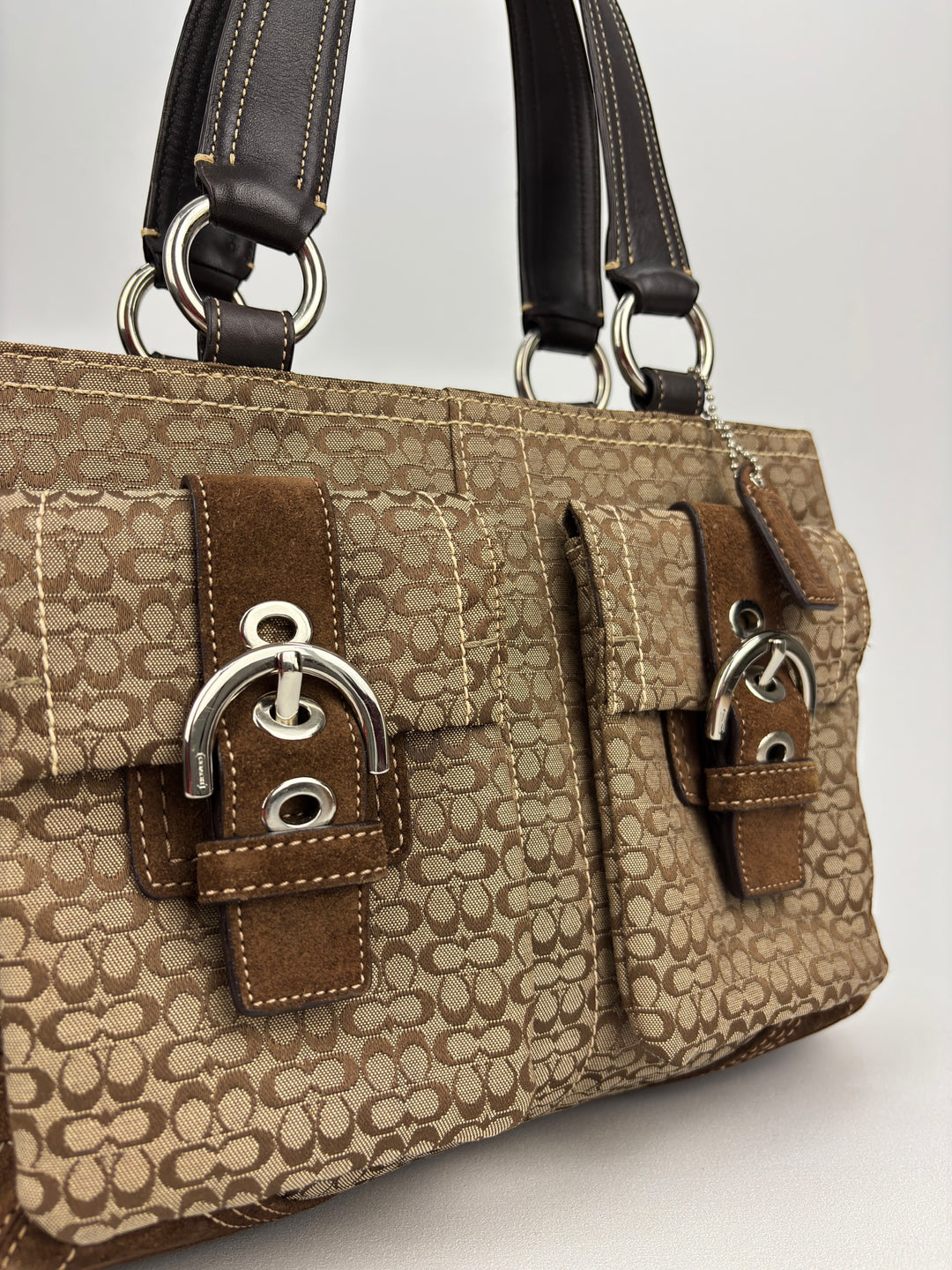 Coach Signature Buckle Soho Multi Pocket Tote / Shoulder-Bag