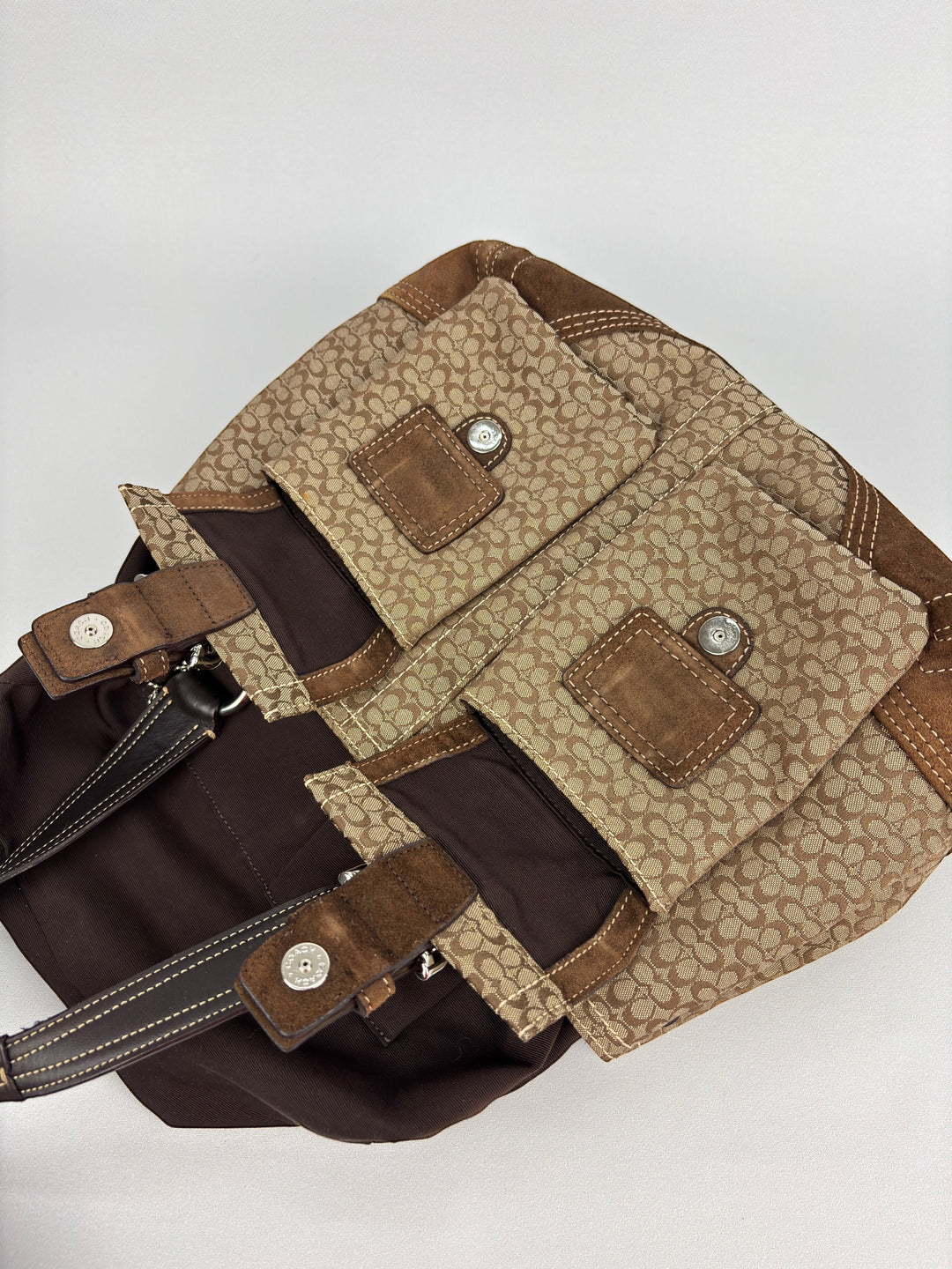 Coach Signature Buckle Soho Multi Pocket Tote / Shoulder-Bag
