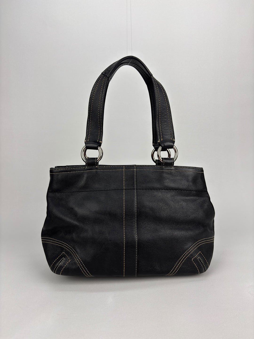 Coach Soho Leather Buckle Multi Pocket Tote Shoulder-Bag