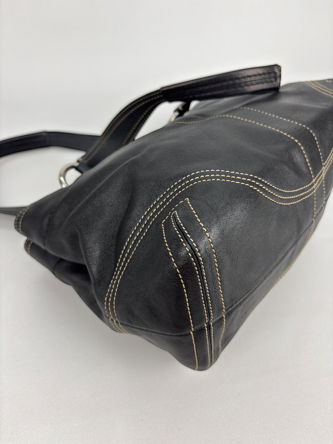 Coach Soho Leather Buckle Multi Pocket Tote Shoulder-Bag