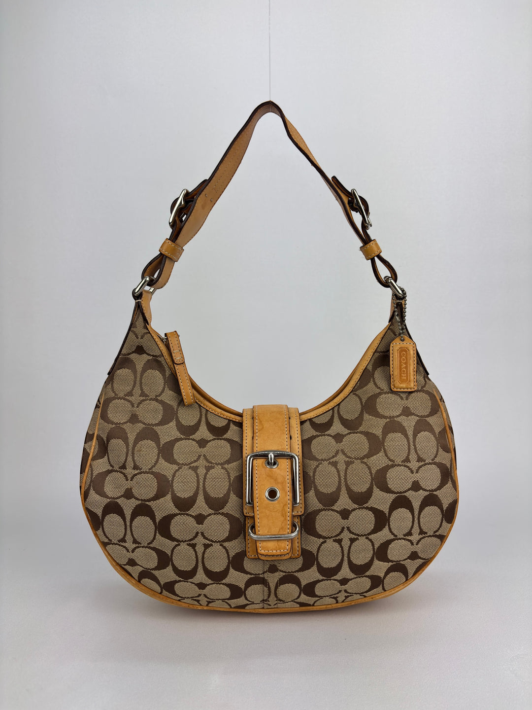 Coach Signature Buckle Hobo Bag Shoulder-Bag