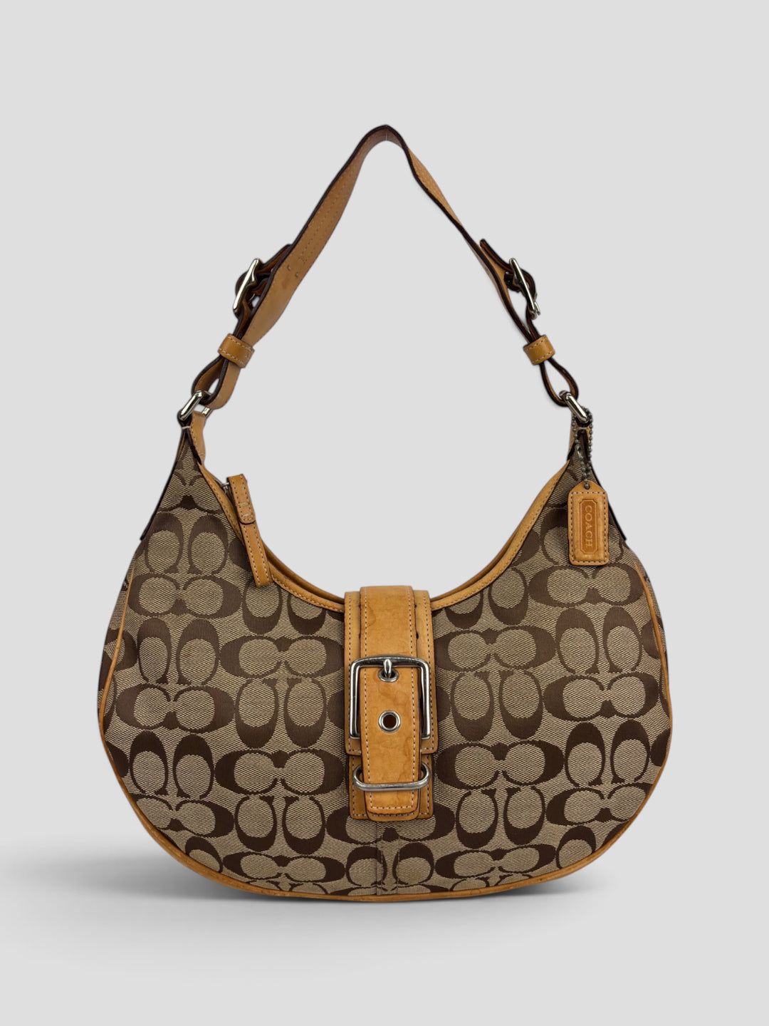 Coach Signature Buckle Hobo Bag Shoulder-Bag