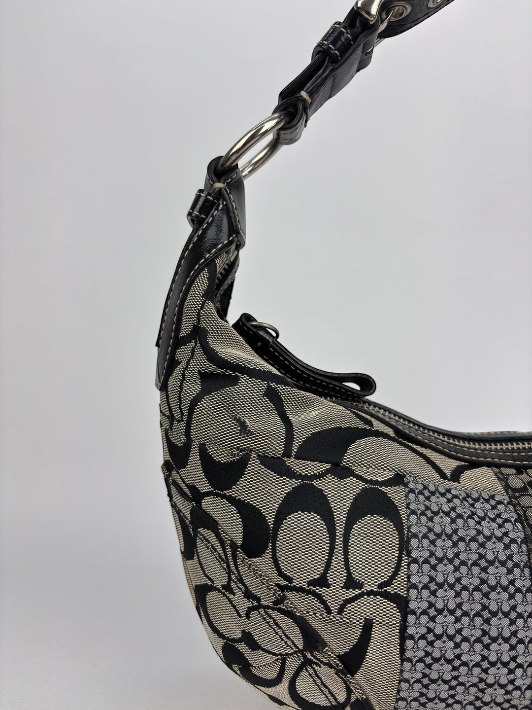 Coach Patchwork Signature Small Hobo Croissant Shoulder-Bag