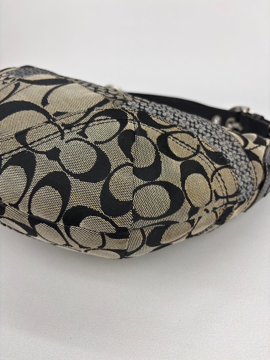 Coach Patchwork Signature Small Hobo Croissant Shoulder-Bag
