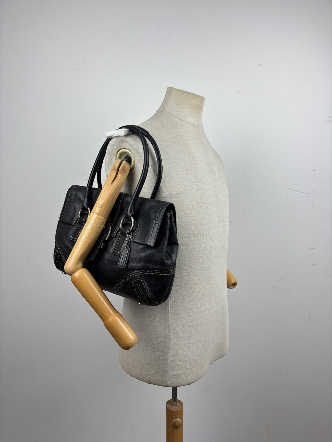 Coach Soho Buckle Flap Satchel Baguette Large Shoulder-Bag