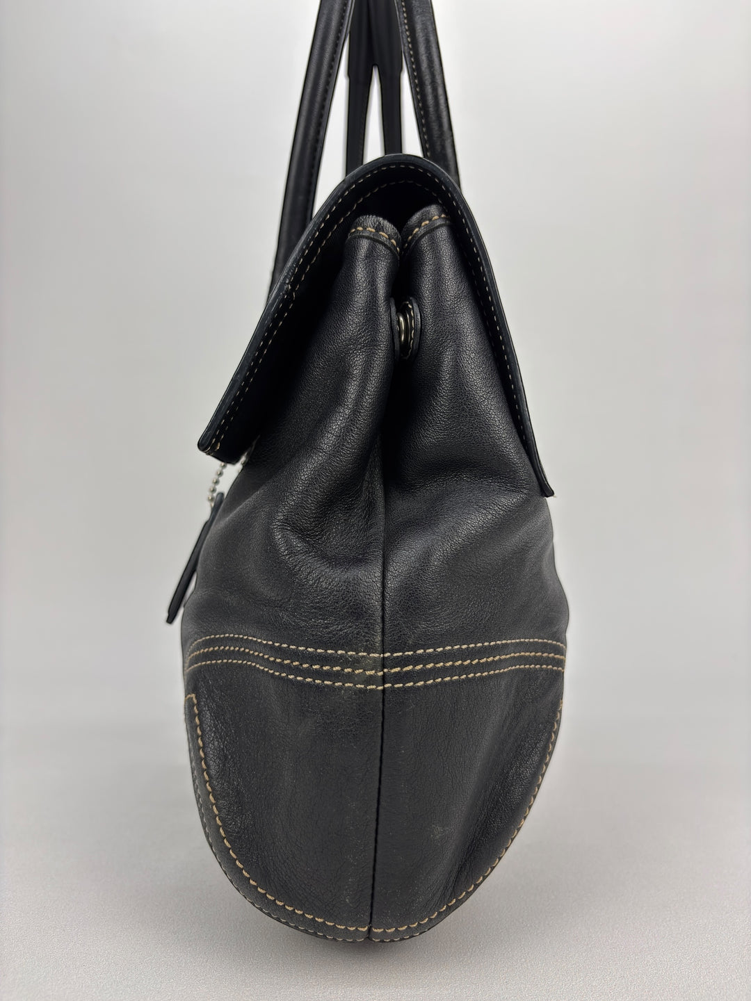 Coach Soho Buckle Flap Satchel Baguette Large Shoulder-Bag