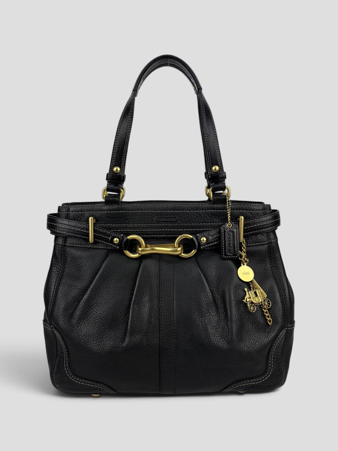 Coach Soho Horsebite Pleated Leather Satchel Shoulder-Bag