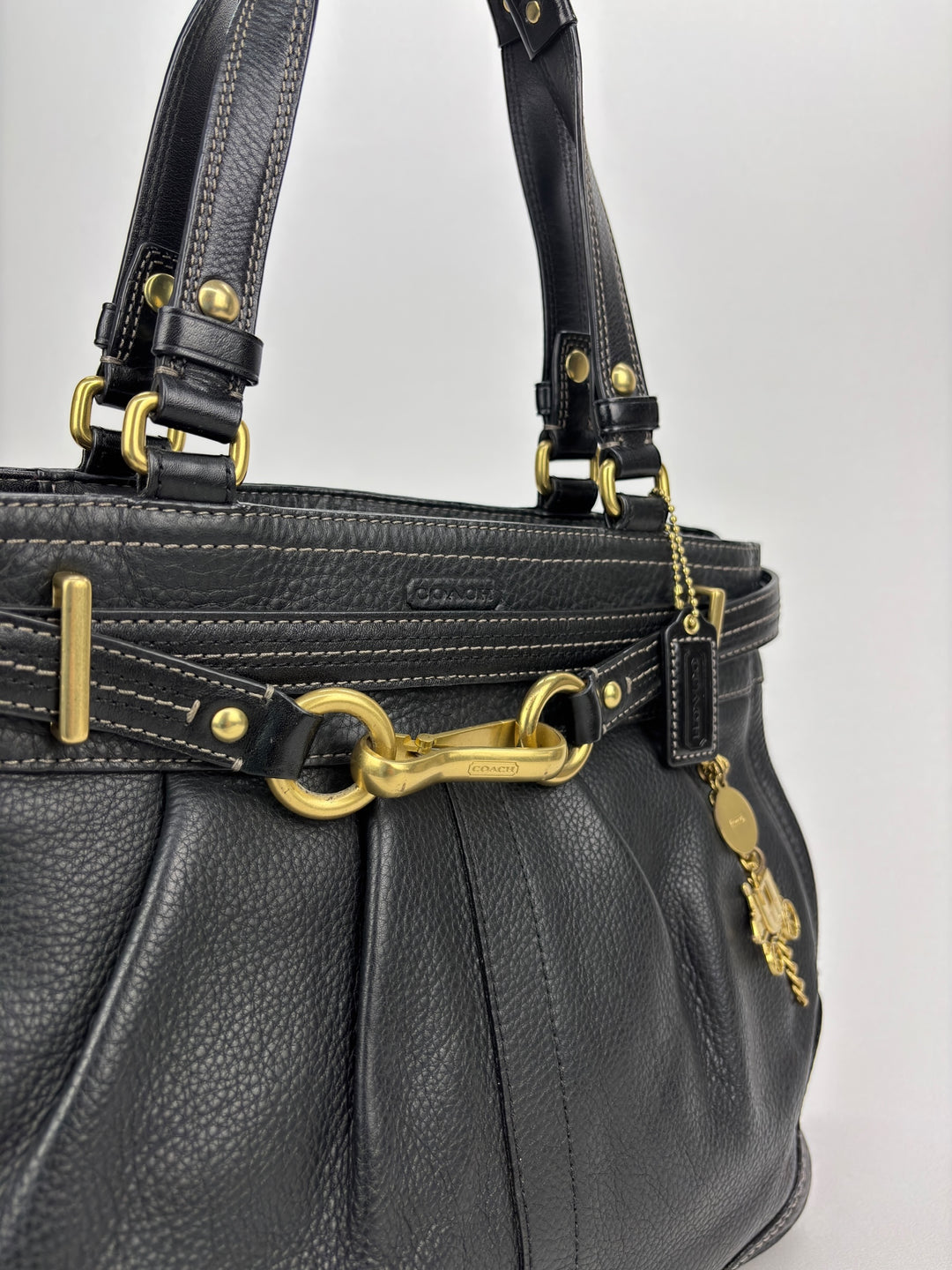 Coach Soho Horsebite Pleated Leather Satchel Shoulder-Bag