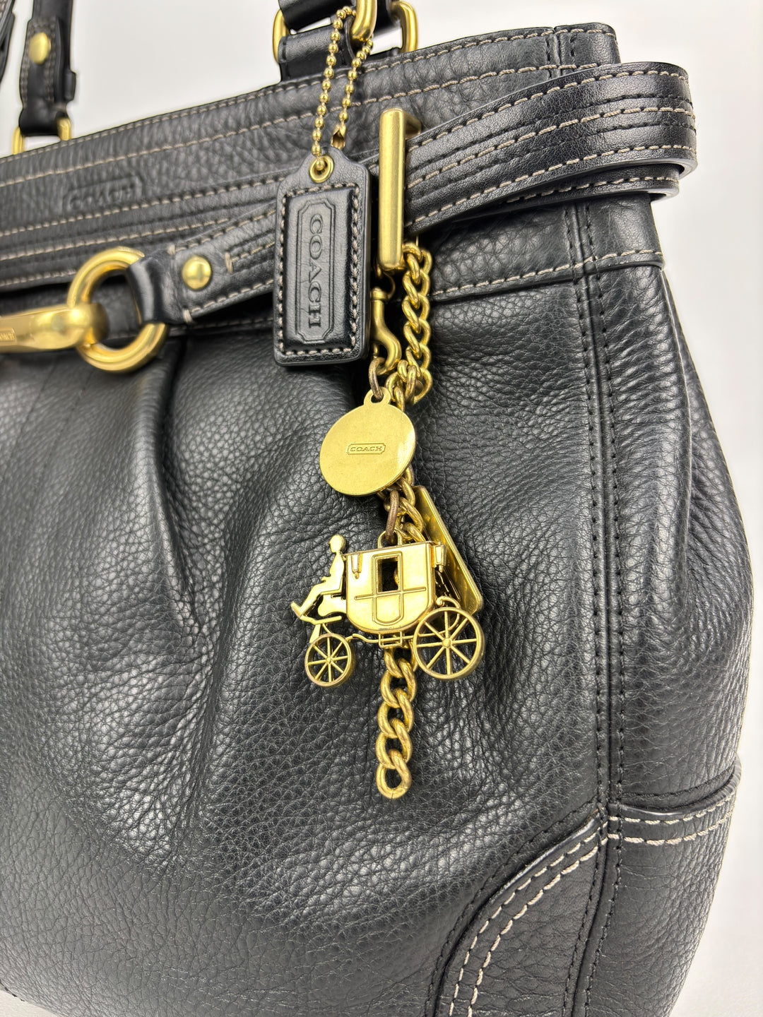 Coach Soho Horsebite Pleated Leather Satchel Shoulder-Bag