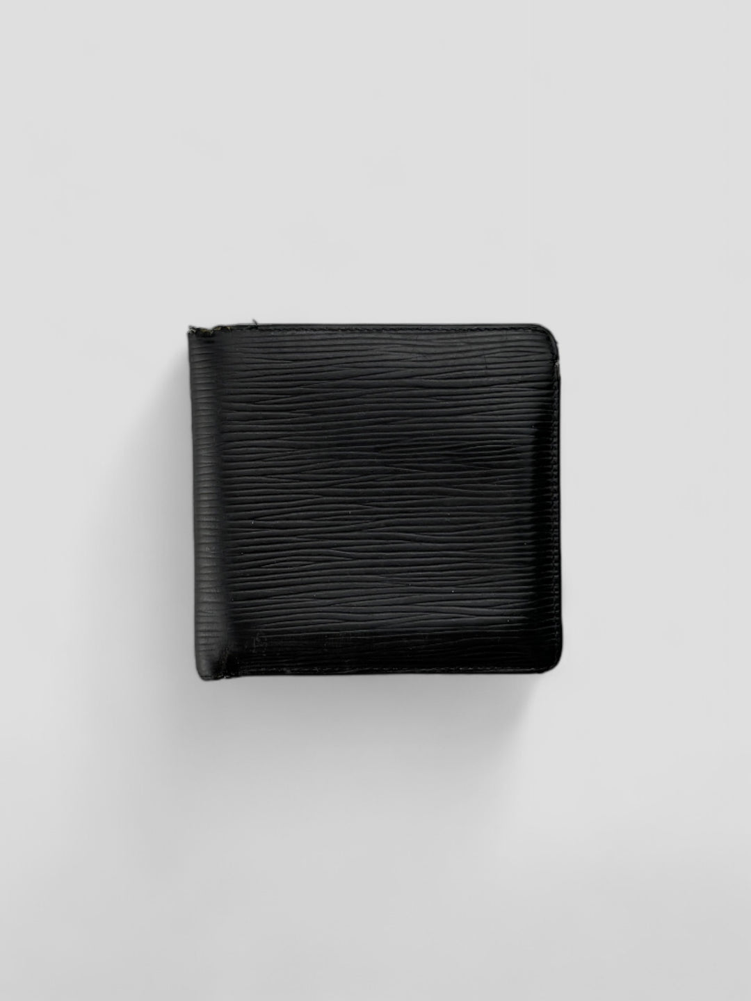 Louis Vuitton epi leder geldbeutel schwarz, unisex second hand lv wallet black