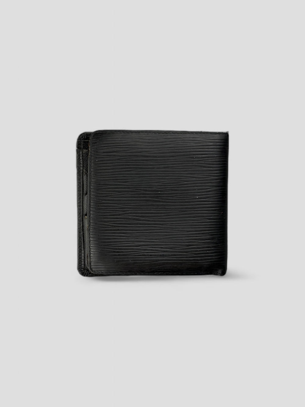 Louis Vuitton epi leder geldbeutel schwarz, unisex second hand lv wallet black