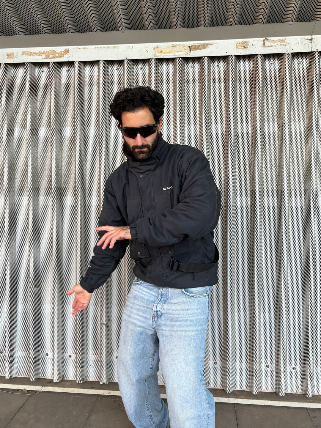 Montbell Vintage herren tactical jacke schwarz, second hand tactical men jacket black