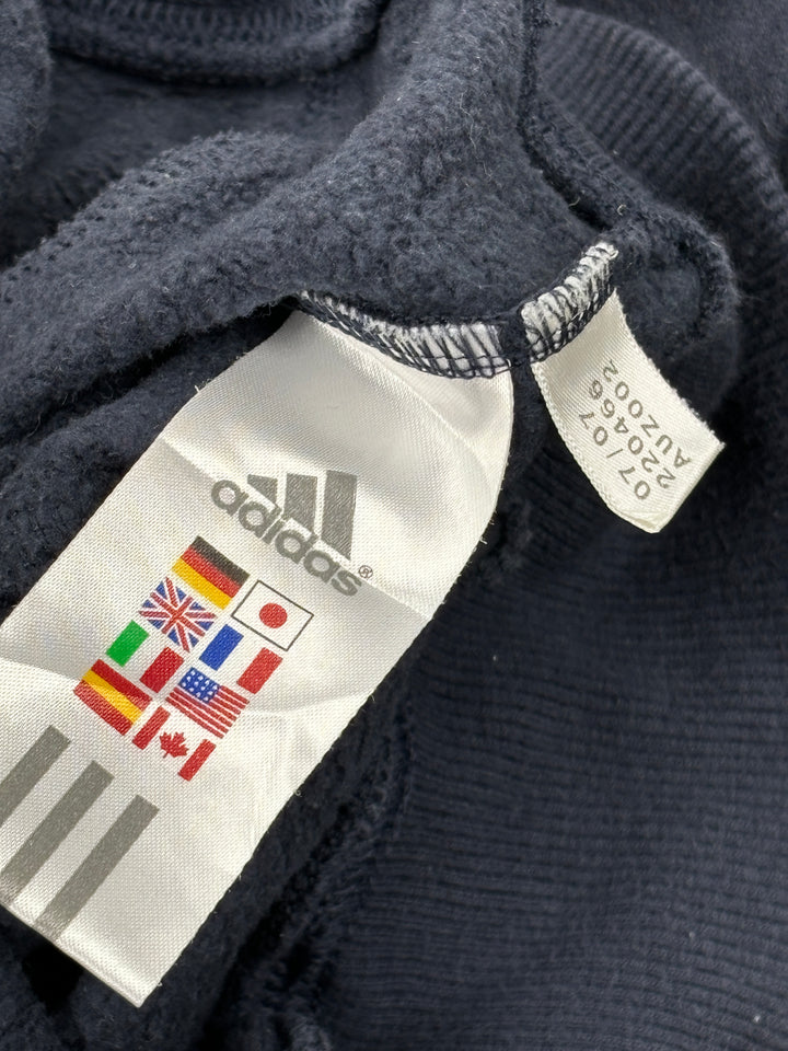 Vintage Adidas Y2k Fullzip Hoodie blue, second hand adidas pullover