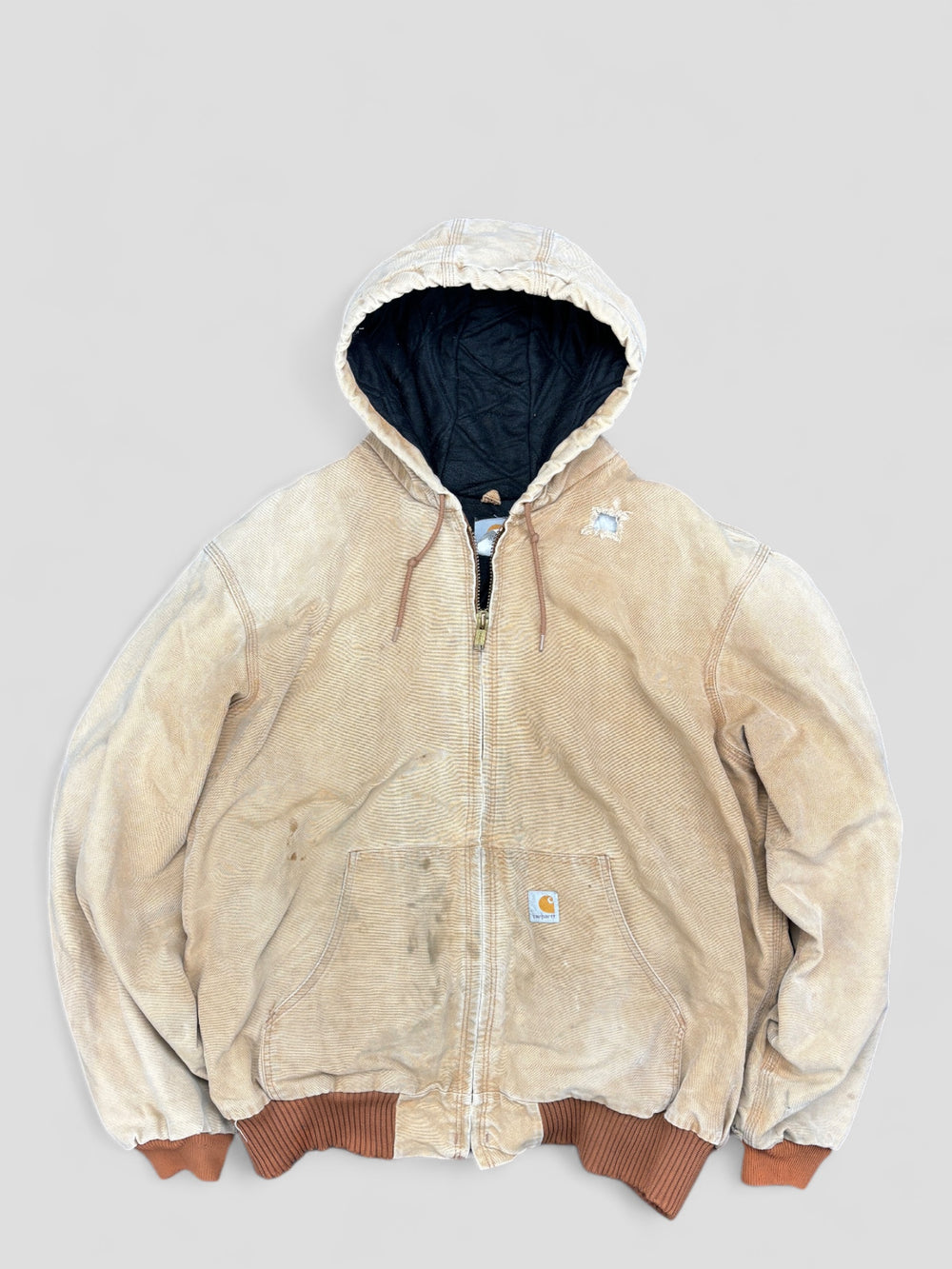 Vintage Carhartt Active workwear Jacket, carharrt arbeits jacke beige sandfarben