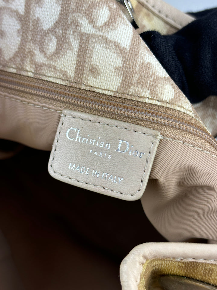 Vintage Christian Dior Princess Shopper Bag Beige, second hand cd tragetasche