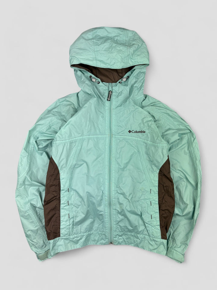 Vintage Columbia Windbreaker türkis Frauen, second hand columbia jacket turquoise women