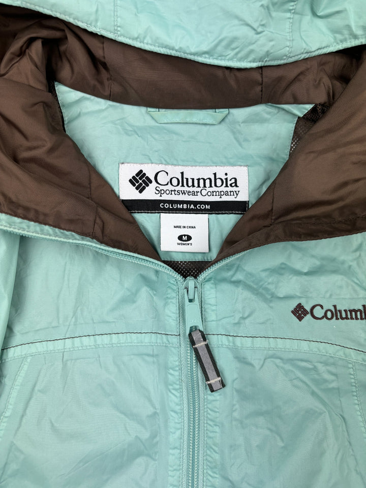 Vintage Columbia Windbreaker türkis Frauen, second hand columbia jacket turquoise women
