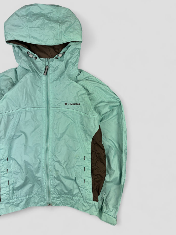 Vintage Columbia Windbreaker türkis Frauen, second hand columbia jacket turquoise women