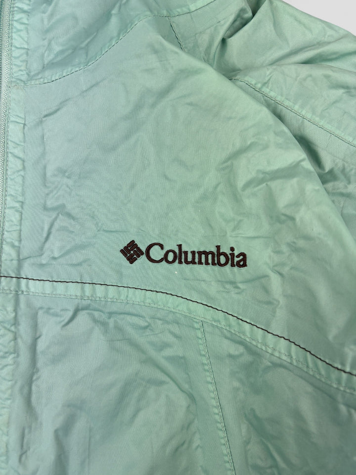 Vintage Columbia Windbreaker türkis Frauen, second hand columbia jacket turquoise women