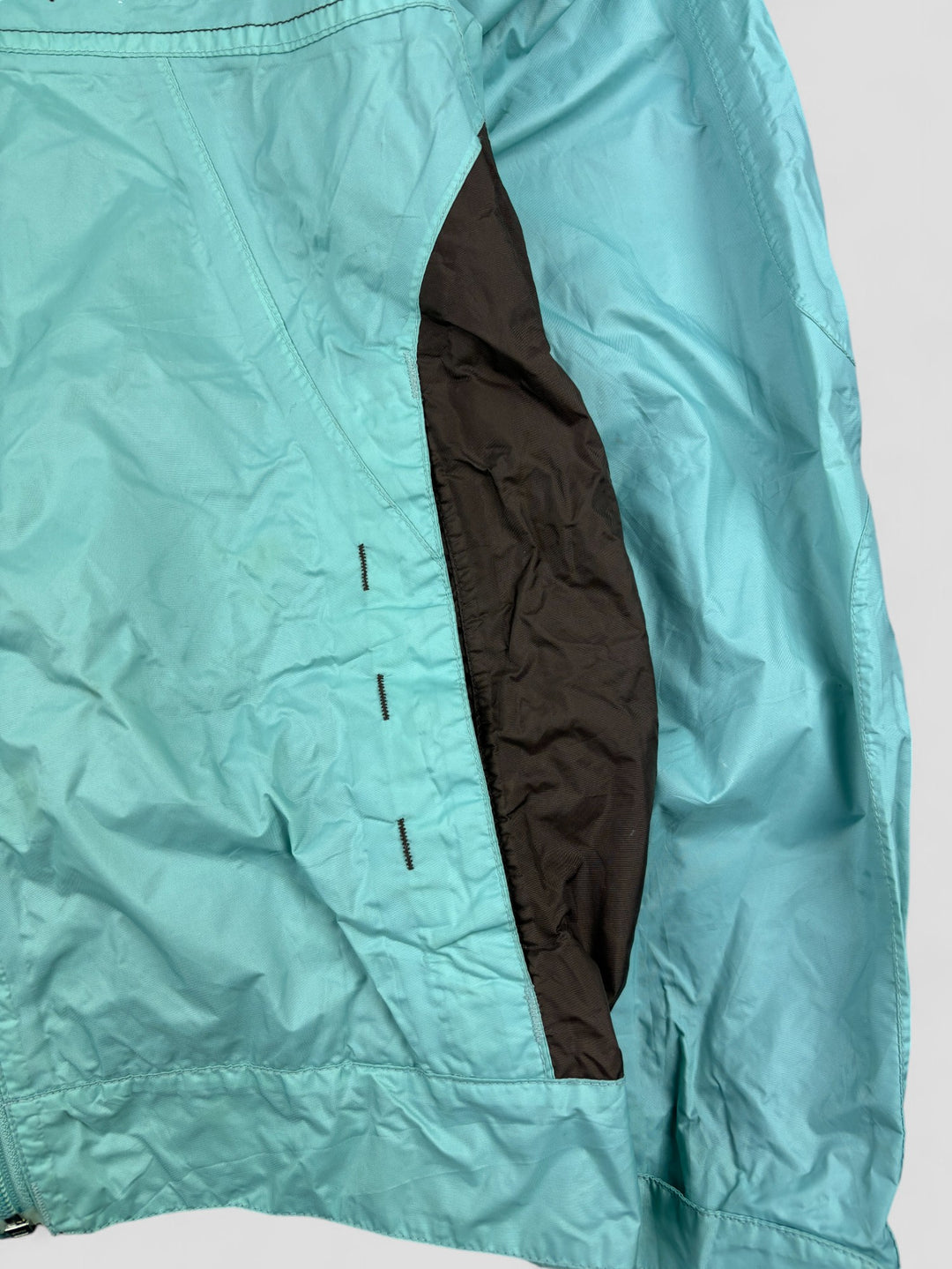 Vintage Columbia Windbreaker türkis Frauen, second hand columbia jacket turquoise women