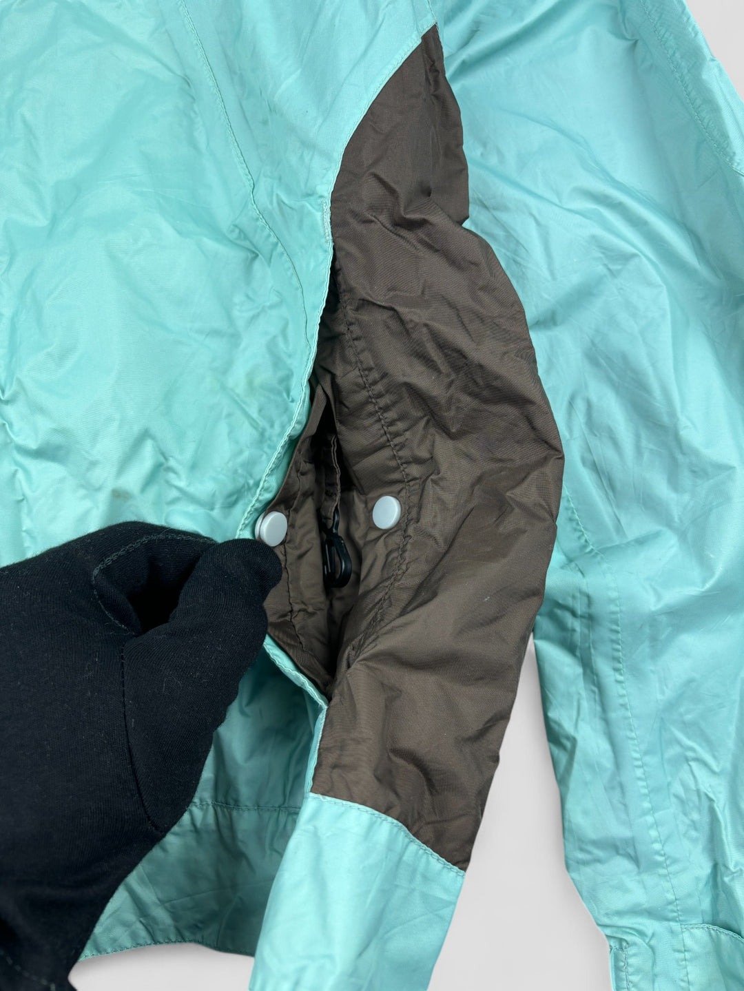 Vintage Columbia Windbreaker türkis Frauen, second hand columbia jacket turquoise women