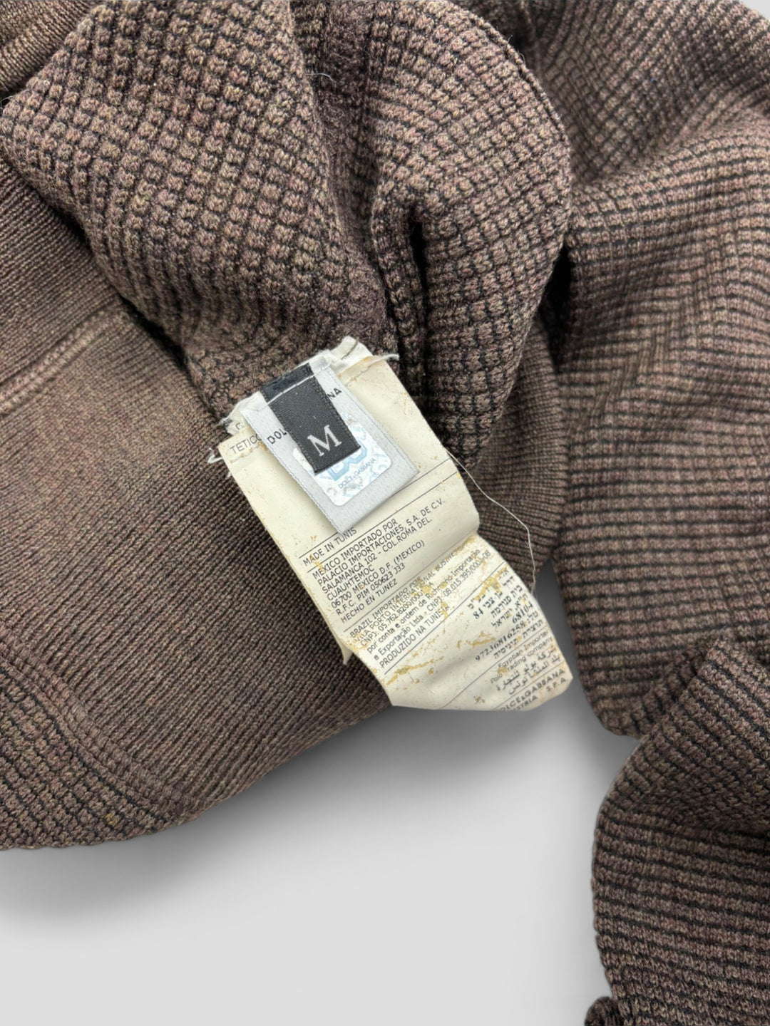 Vintage D&G Logo 90s Turtleneck Brown, brauner second hand Dolce & Gabbana Pullover