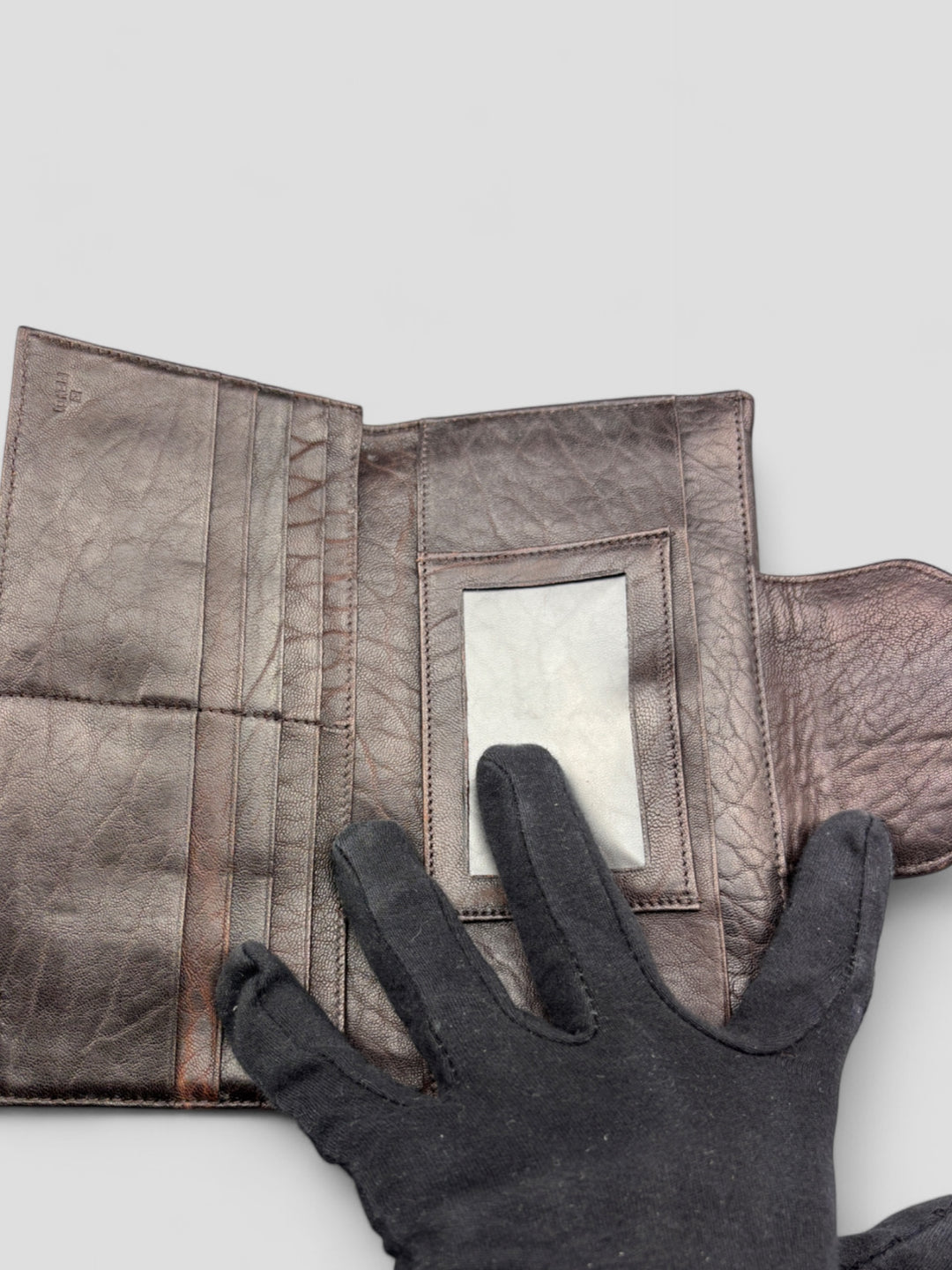 Vintage Fendi Unisex Leder Geldbeutel Braun, Second-Hand Fendi Wallet Brown