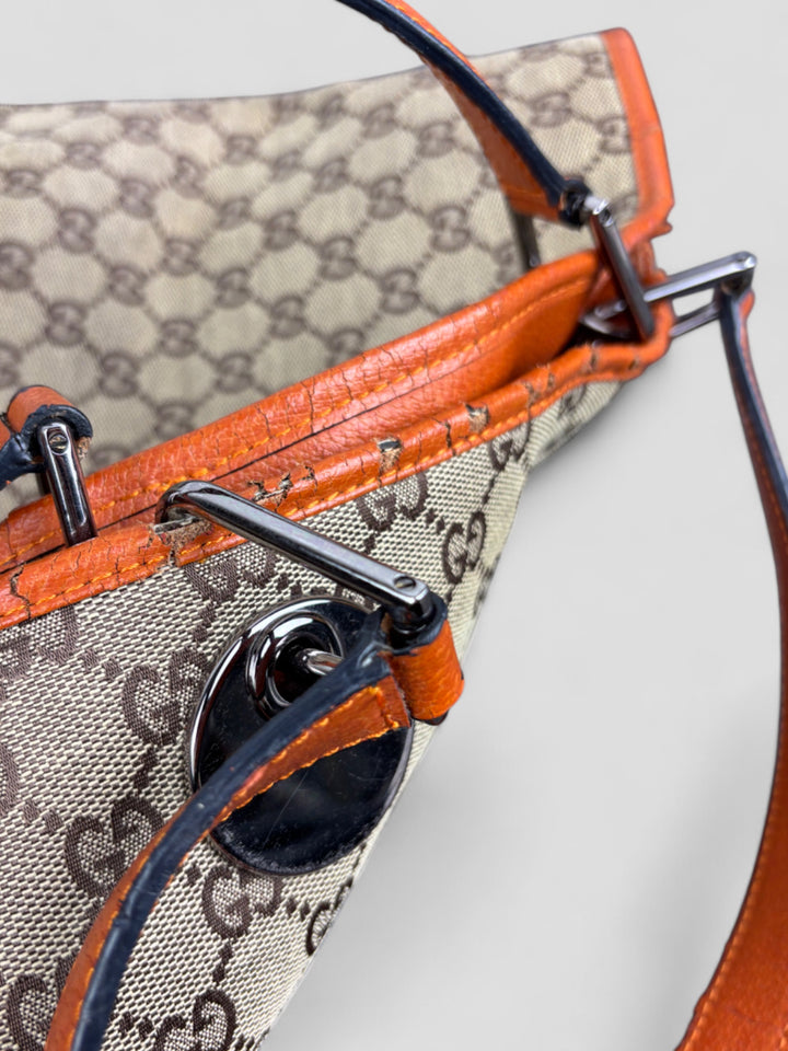 Vintage Gucci Damen Shopper Beige, Second-Hand Gucci Tote Bag Beige