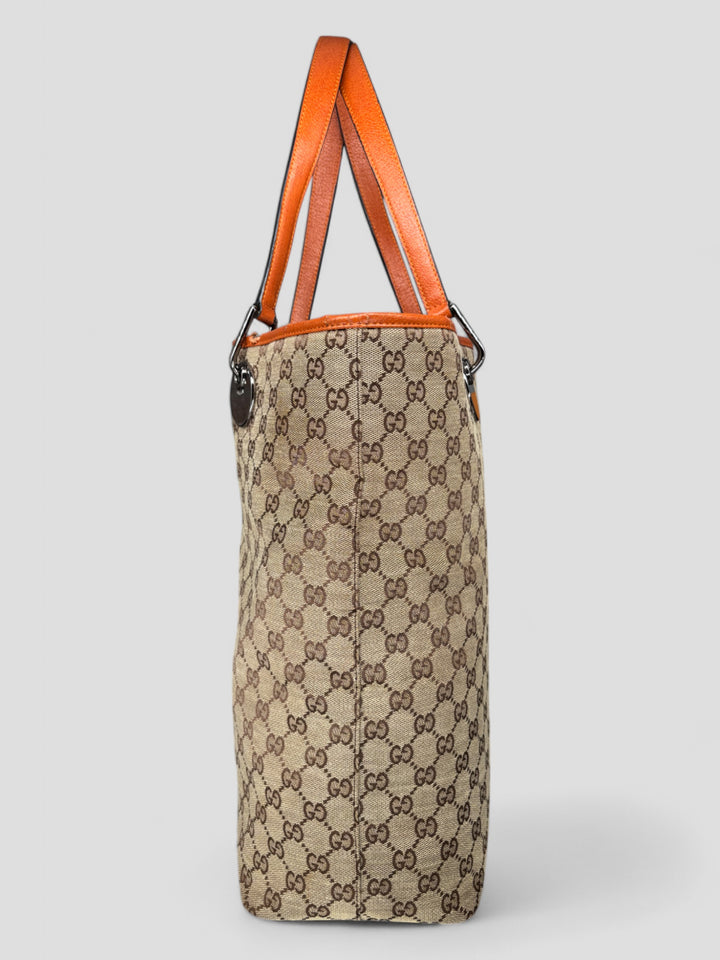 Vintage Gucci Damen Shopper Beige, Second-Hand Gucci Tote Bag Beige