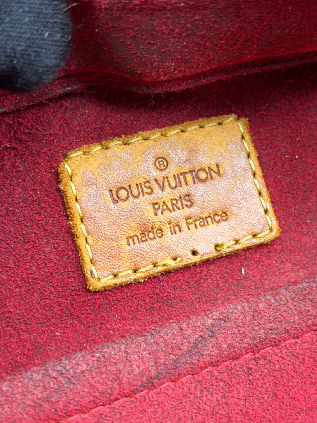 Vintage Louis Vuitton Damen Leder Handtasche Kastanienbraun, Second-Hand Louis Vuitton Bag Brown