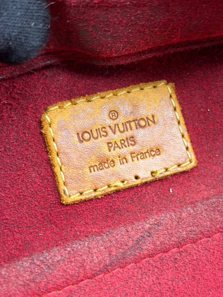 Vintage Louis Vuitton Damen Leder Handtasche Kastanienbraun, Second-Hand Louis Vuitton Bag Brown