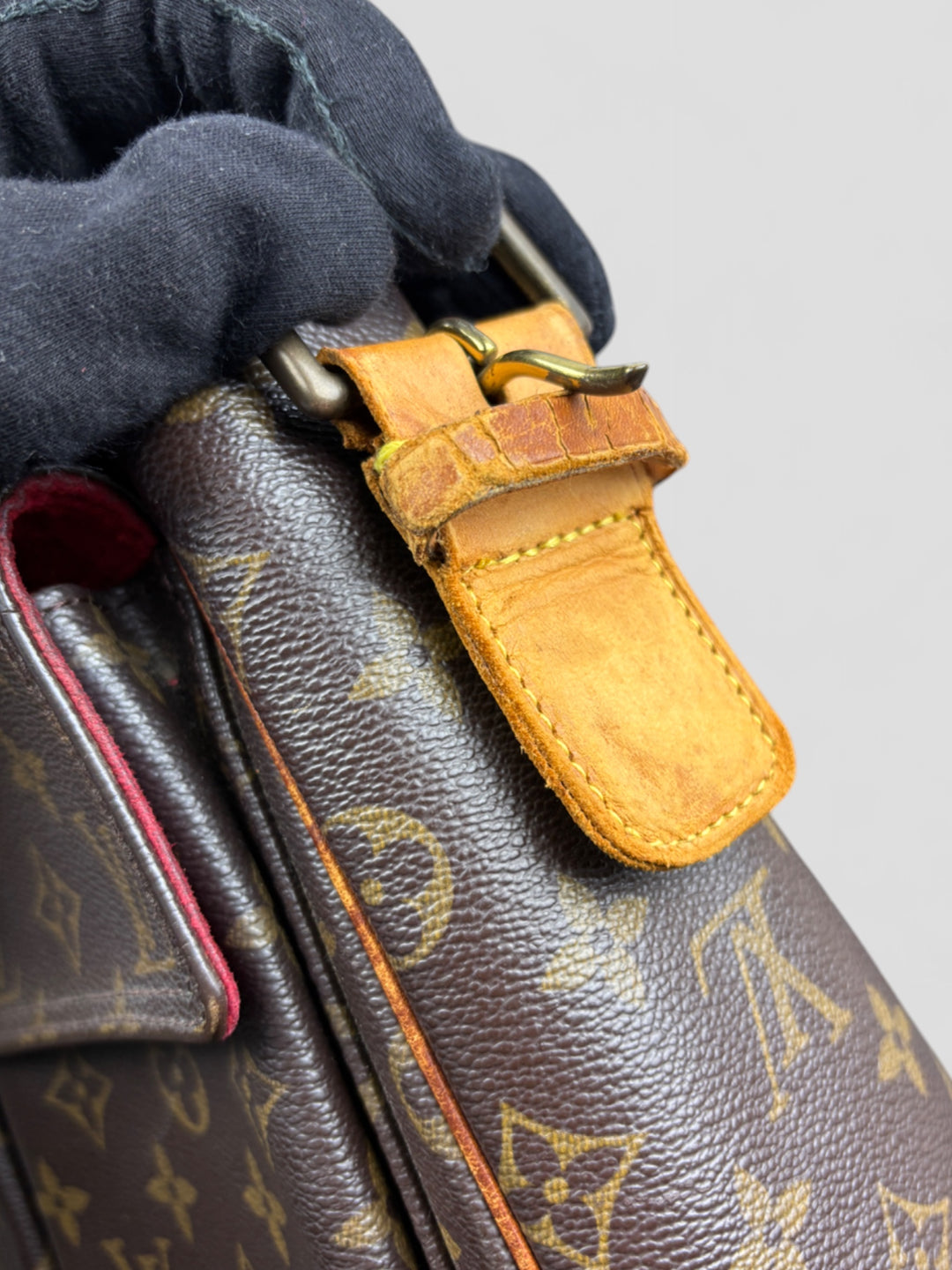 Vintage Louis Vuitton Damen Leder Handtasche Kastanienbraun, Second-Hand Louis Vuitton Bag Brown