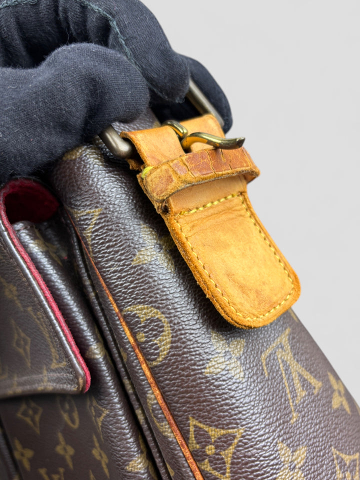 Vintage Louis Vuitton Damen Leder Handtasche Kastanienbraun, Second-Hand Louis Vuitton Bag Brown