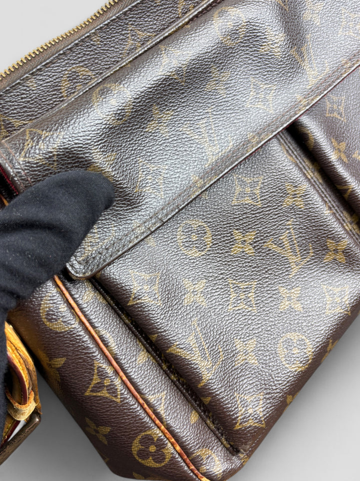 Vintage Louis Vuitton Damen Leder Handtasche Kastanienbraun, Second-Hand Louis Vuitton Bag Brown