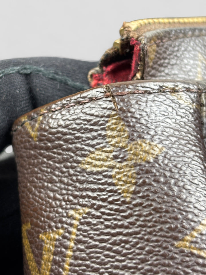 Vintage Louis Vuitton Damen Leder Handtasche Kastanienbraun, Second-Hand Louis Vuitton Bag Brown