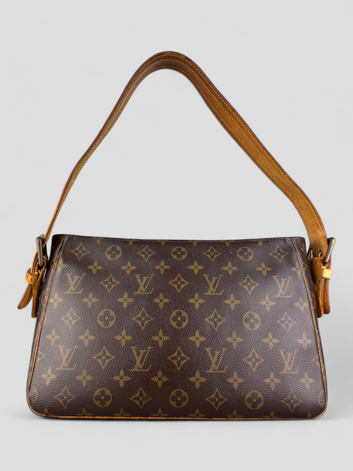 Vintage Louis Vuitton Damen Leder Handtasche Kastanienbraun, Second-Hand Louis Vuitton Bag Brown
