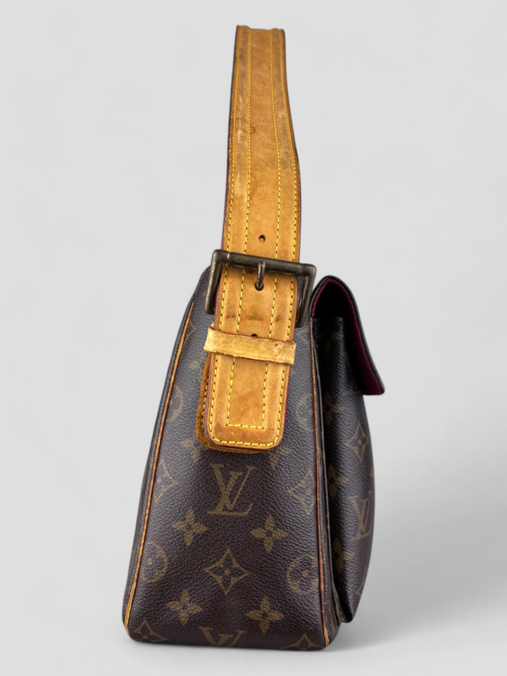 Vintage Louis Vuitton Damen Leder Handtasche Kastanienbraun, Second-Hand Louis Vuitton Bag Brown