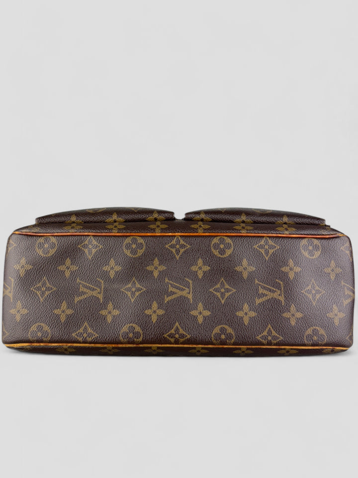 Vintage Louis Vuitton Damen Leder Handtasche Kastanienbraun, Second-Hand Louis Vuitton Bag Brown