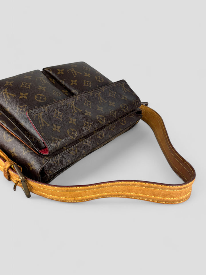 Vintage Louis Vuitton Damen Leder Handtasche Kastanienbraun, Second-Hand Louis Vuitton Bag Brown
