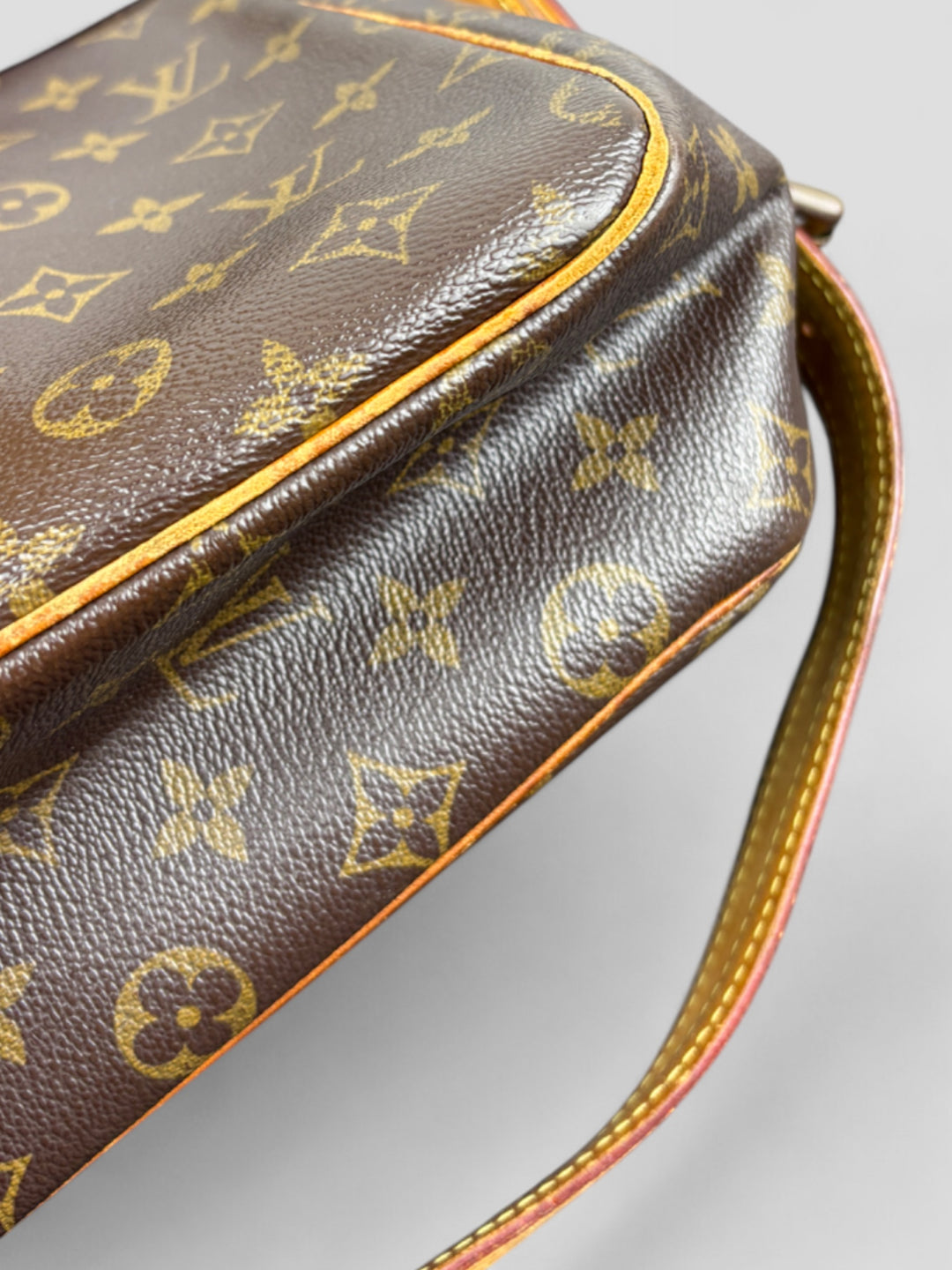 Vintage Louis Vuitton Damen Leder Handtasche Kastanienbraun, Second-Hand Louis Vuitton Bag Brown