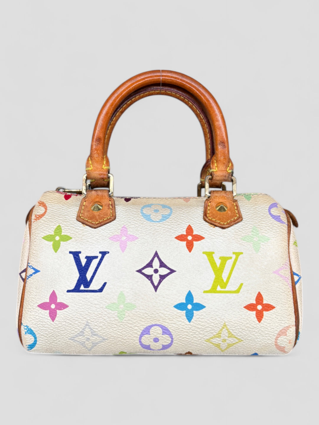 Vintage Louis Vuitton Damen Segeltuch Handtasche Bunt, Second-Hand Louis Vuitton Bag Multicolor