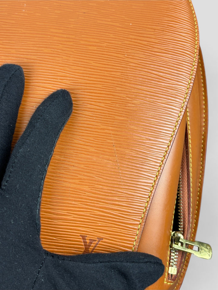 Vintage Louis Vuitton Unisex Epi Leder Rucksack Orange, Second-Hand Louis Vuitton Backpack Orange