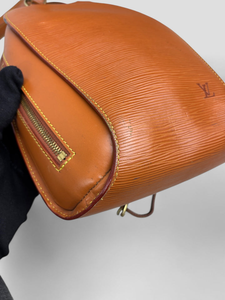 Vintage Louis Vuitton Unisex Epi Leder Rucksack Orange, Second-Hand Louis Vuitton Backpack Orange