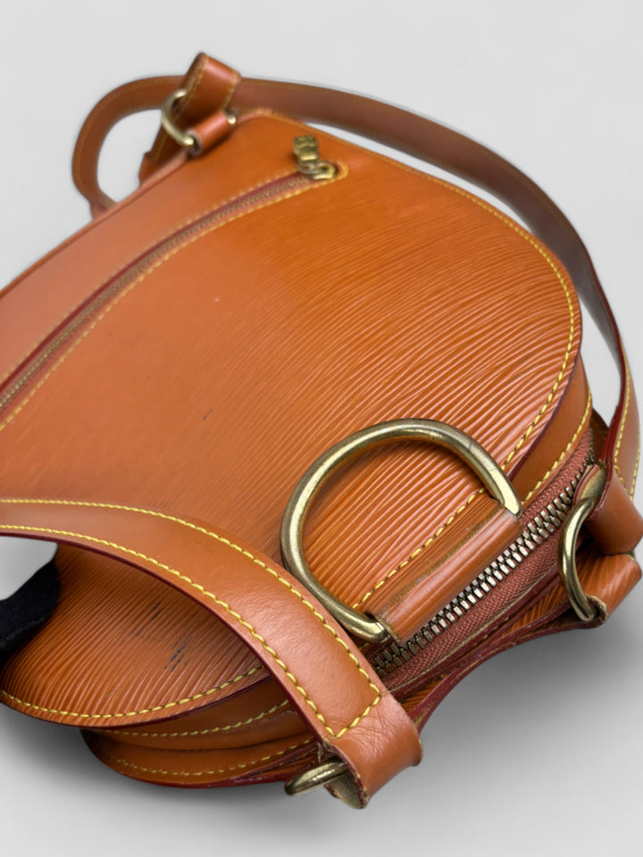 Vintage Louis Vuitton Unisex Epi Leder Rucksack Orange, Second-Hand Louis Vuitton Backpack Orange