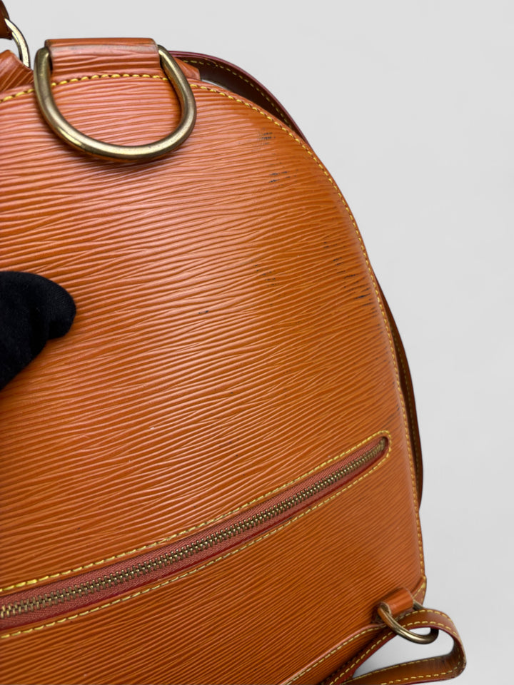 Vintage Louis Vuitton Unisex Epi Leder Rucksack Orange, Second-Hand Louis Vuitton Backpack Orange