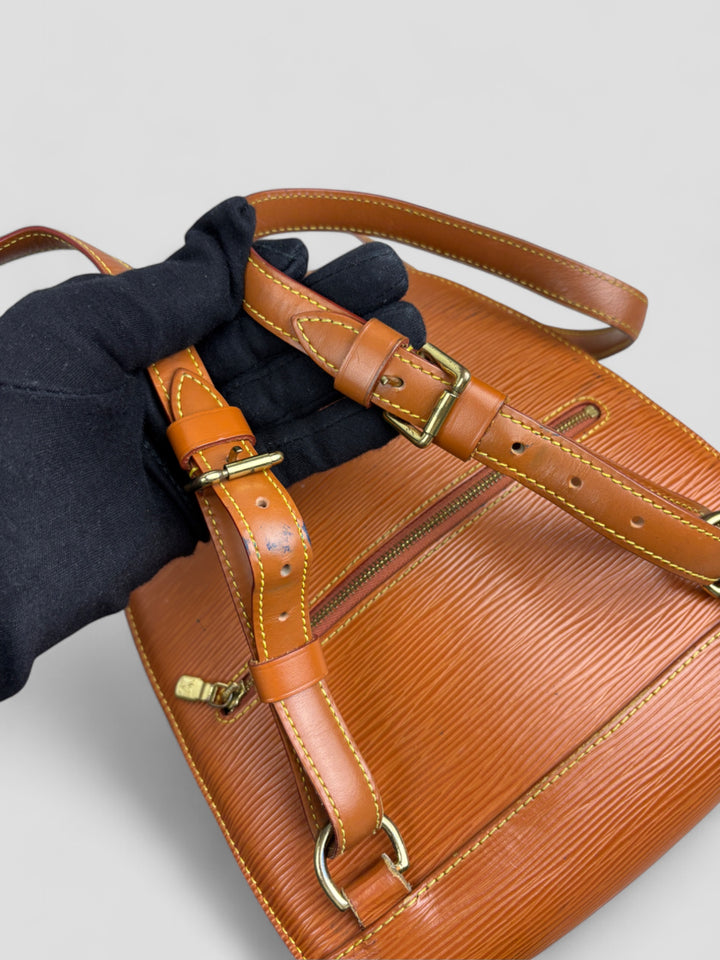 Vintage Louis Vuitton Unisex Epi Leder Rucksack Orange, Second-Hand Louis Vuitton Backpack Orange