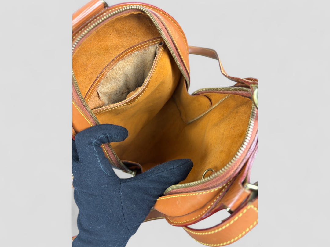 Vintage Louis Vuitton Unisex Epi Leder Rucksack Orange, Second-Hand Louis Vuitton Backpack Orange