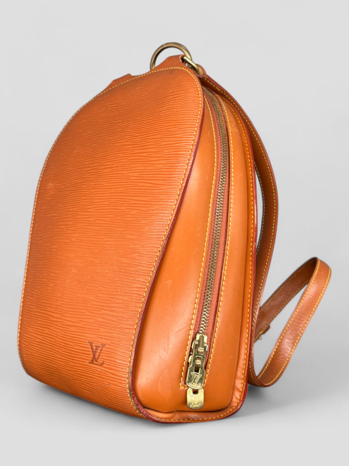 Vintage Louis Vuitton Unisex Epi Leder Rucksack Orange, Second-Hand Louis Vuitton Backpack Orange