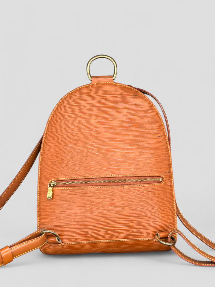 Vintage Louis Vuitton Unisex Epi Leder Rucksack Orange, Second-Hand Louis Vuitton Backpack Orange